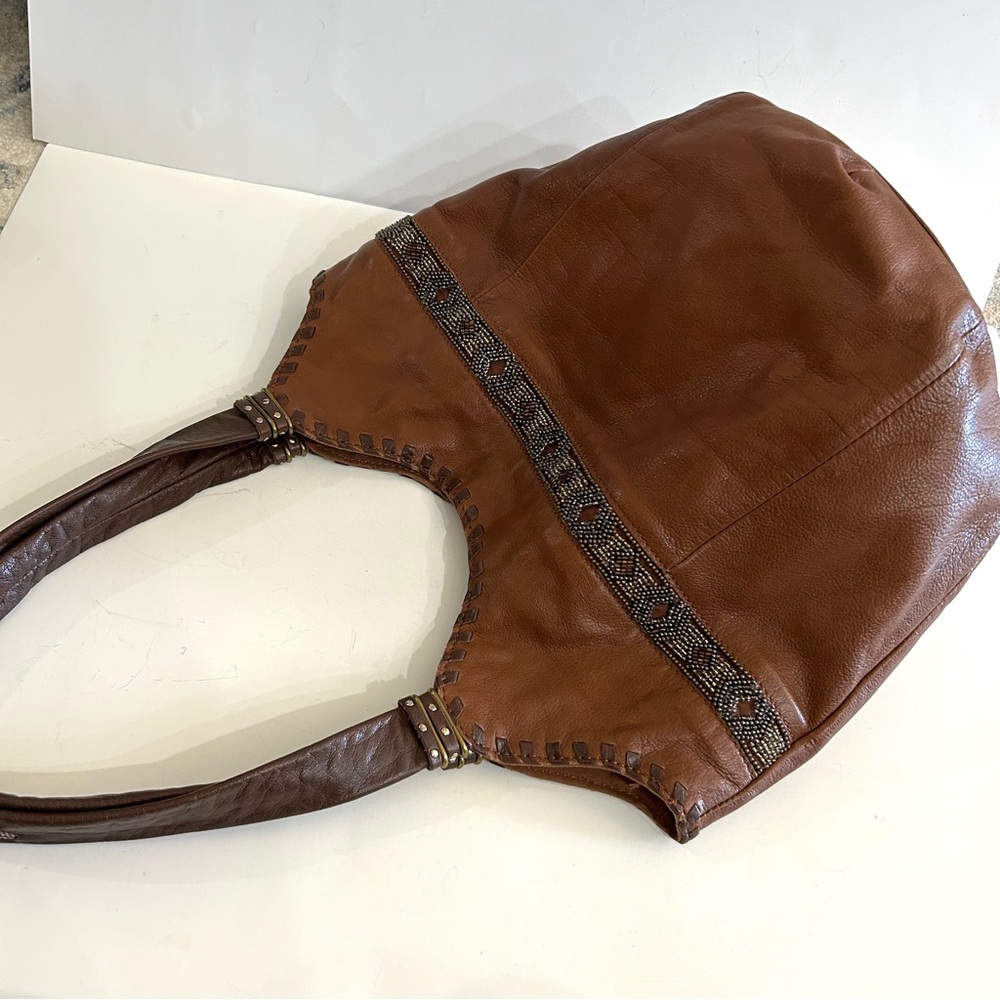 The Sak Brown Hobo Bag with Black Accents - Picture 10 of 13